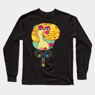 Aries Zodiac Sign Long Sleeve T-Shirt